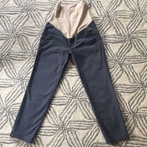 Loft women’s petite maternity gray chino pants